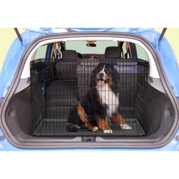 Pet Essentials Extra Large Steel Dog Crate Black 32.5 in. H X 30.25 in. W X 48.75 in. D Hot on Sale