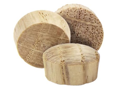 Richelieu Round Oak Head Plug 5 16 in. D X .32 in. L 25 pk Natural Online Sale