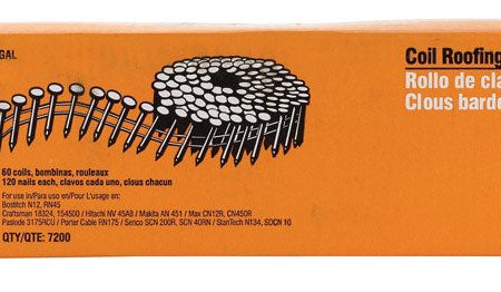 Bostitch 1 in. L X 14 Ga. Angled Coil Galvanized Roofing Nails 15 deg 7200 pk Online Sale