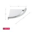 Delta 8-1 2 in. L Polished Chrome Stainless Steel Corner Shelf with Assist Bar Online now