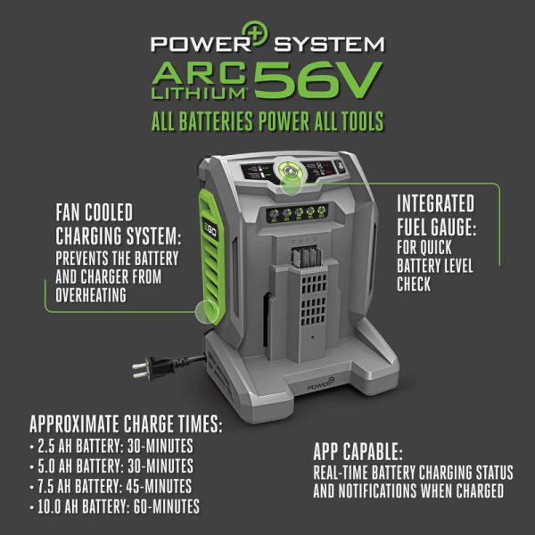 EGO Power+ Turbo CH7000 56 V Lithium-Ion Battery Charger 1 pc Hot on Sale