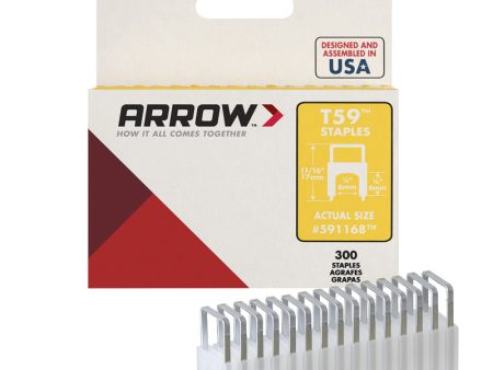 Arrow T59 1 2 in. W X 1 4 in. L 18 Ga. Wide Crown Insulated Staples 300 pk Sale