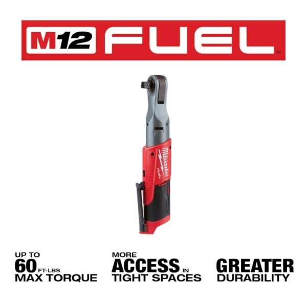 Milwaukee M12 FUEL 1 2 in. Brushless Cordless Ratchet Tool Only For Discount