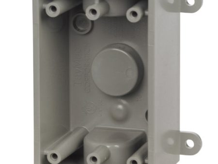 TayMac 16-1 2 cu in Rectangle Plastic 1 gang Outlet Box Gray Supply