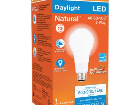 Sylvania Natural A21 E26 (Medium) LED Bulb Daylight 40 60 100 Watt Equivalence 1 pk Hot on Sale