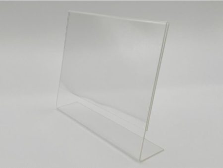 Clear Plastic Counter Slant Back Sign Holder 5-1 2 in. H X 1-7 16 in. W X 7-1 2 in. L on Sale