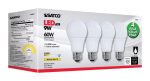 Satco Type A A19 E26 (Medium) LED Bulb Natural Light 60 Watt Equivalence 4 pk on Sale