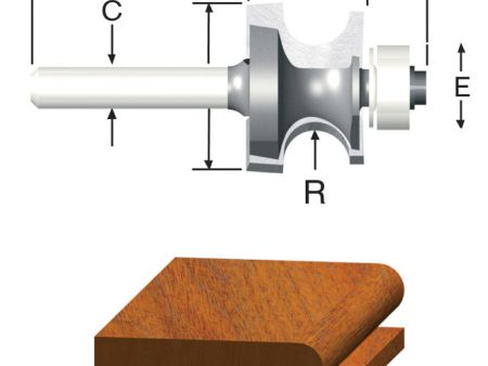 Vermont American 7 8 in. D X 1 8 in. X 2-1 4 in. L Carbide Tipped Edgebead Router Bit Hot on Sale