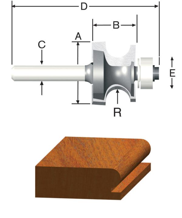 Vermont American 7 8 in. D X 1 8 in. X 2-1 4 in. L Carbide Tipped Edgebead Router Bit Hot on Sale