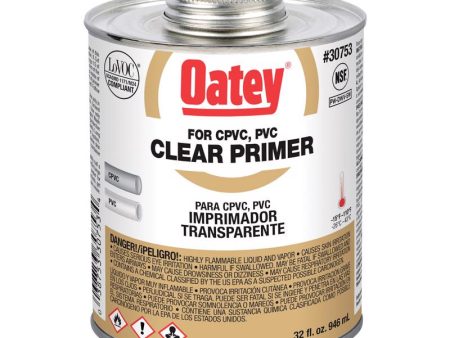 Oatey Clear Primer For CPVC PVC 32 oz For Discount