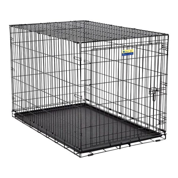 Pet Essentials Extra Large Steel Dog Crate Black 32.5 in. H X 30.25 in. W X 48.75 in. D Hot on Sale