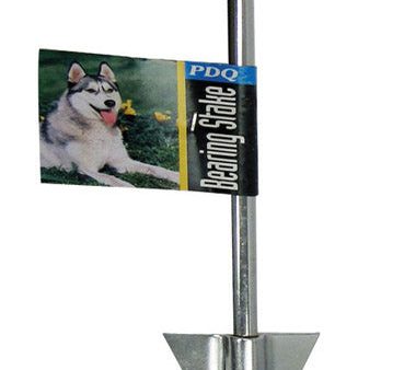 PDQ Silver Tie-Out Stake Metal Dog Tie Out Stake Large Hot on Sale