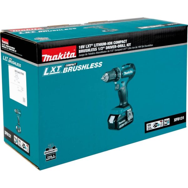 Makita 18V LXT 1 2 in. Brushless Cordless Drill Driver Kit (Battery & Charger) Online Hot Sale