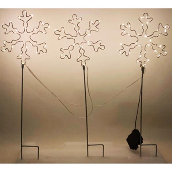 Sienna LED Warm White Snowflake 28 in. Pathway Decor Sale