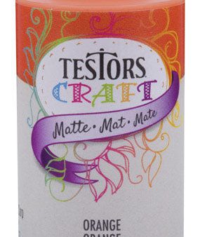 Testors Matte Orange Water-Based Craft Paint Interior 2 oz Supply