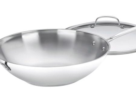 Cuisinart Chef s Classic Stainless Steel Skillet w Lid 14 in. Silver Discount