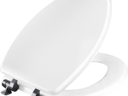 Mayfair by Bemis Benton Slow Close Elongated White Enameled Wood Toilet Seat Cheap