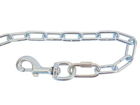 Koch Industries Silver Steel Dog Tie Out Chain Large on Sale