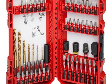 Milwaukee Shockwave Assorted Drill and Driver Bit Set Alloy Steel 50 pc Online now