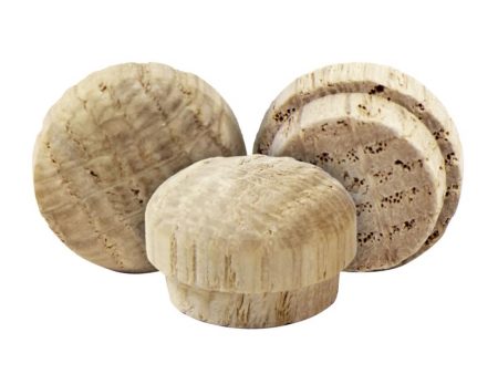 Richelieu Round Oak Button Plug 1 2 in. D X .63 in. L 25 pk Natural For Cheap