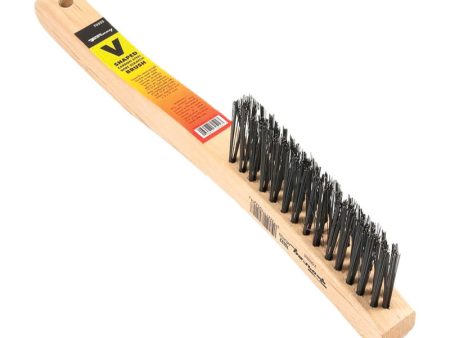 Forney 13.75 in. L X 1.25 in. W V-Groove Scratch Brush Carbon Steel 1 pc Online now