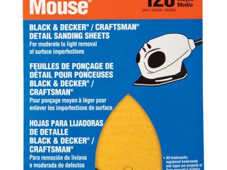 Norton 5-1 4 in. L X 3-3 4 in. W 120 Grit Aluminum Oxide Mouse Sandpaper 5 pk Hot on Sale