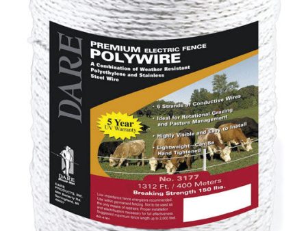 Dare Electric Fence Wire 1312 ft. White on Sale