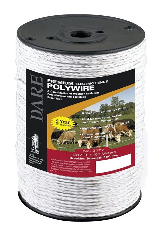 Dare Electric Fence Wire 1312 ft. White on Sale