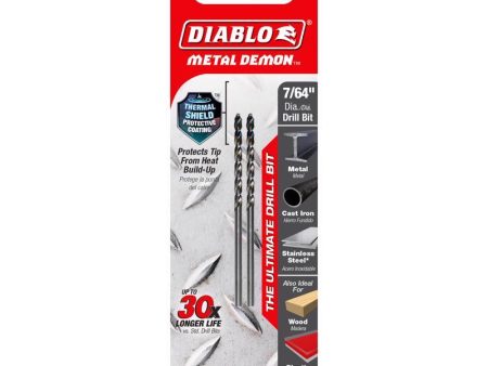 Diablo Metal Demon 7 64 in. X 2.4 in. L Stainless Steel Drill Bit 3-Flat Shank 2 pc Sale