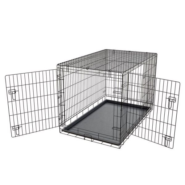 Pet Essentials Extra Large Steel Dog Crate Black 32.5 in. H X 30.25 in. W X 48.75 in. D Hot on Sale