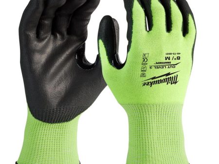 Milwaukee Men s Dipped Gloves Hi-Vis Yellow M 1 pair Cheap