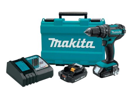 Makita 18V 1 2 in. Brushed Cordless Hammer Drill Drive Kit (Battery & Charger) Fashion