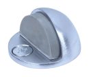 Tell Aluminum Satin Chrome Silver Door Stop Mounts to floor Online Sale