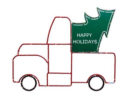 Celebrations LED Truck w Tree Silhouette Hanging Decor 15 in. For Cheap