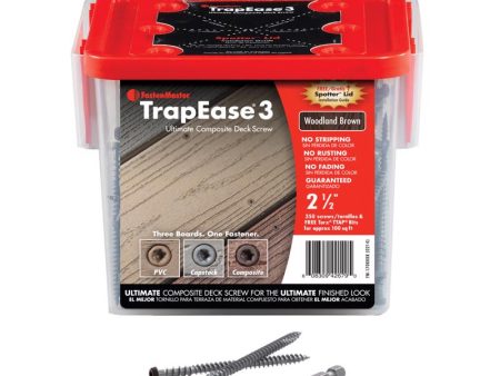 FastenMaster TrapEase No. 20 X 2-1 2 in. L Woodland Brown Torx Ttap Star Head Composite Deck Screws Cheap