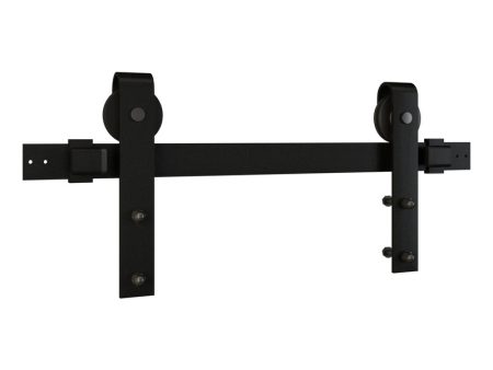 National Hardware Designer Matte Black Steel Barn Door Hanger Kit 1 pc Cheap