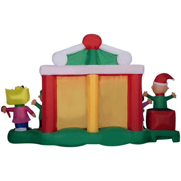 Gemmy Giant Christmas Inflatable Peanuts Gang Christmas Stage Scene 86 in. Inflatable Fashion