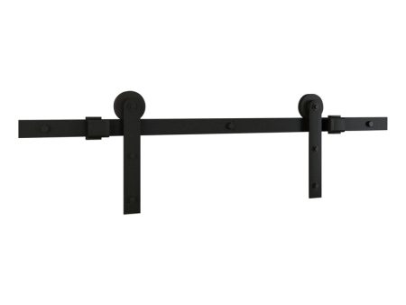 National Hardware Builder Matte Black Steel Barn Door Hanger Kit 1 pc Discount