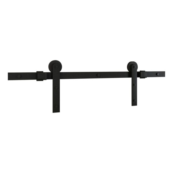 National Hardware Builder Matte Black Steel Barn Door Hanger Kit 1 pc Discount