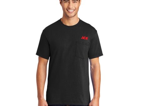 Artcraft M Sizes Unisex Short Sleeve Black Pocket T-Shirt For Cheap