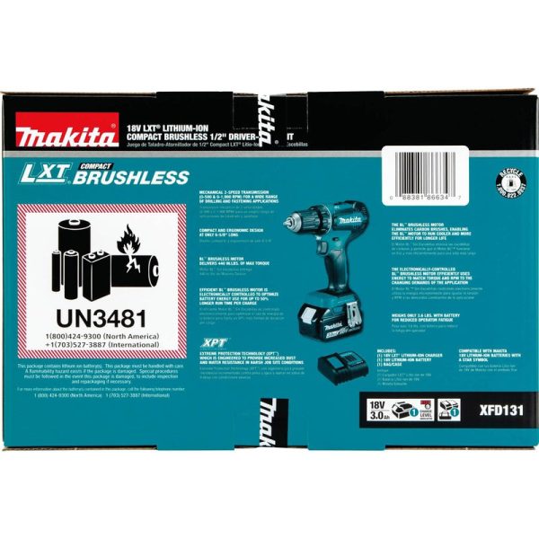 Makita 18V LXT 1 2 in. Brushless Cordless Drill Driver Kit (Battery & Charger) Online Hot Sale