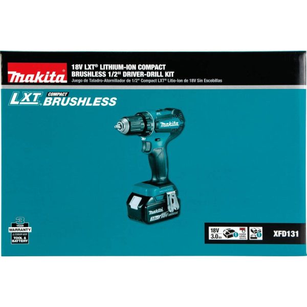 Makita 18V LXT 1 2 in. Brushless Cordless Drill Driver Kit (Battery & Charger) Online Hot Sale