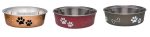 Loving Pets Assorted Bones and Paw Prints Stainless Steel Extra Large Pet Bowl For Dog Fashion