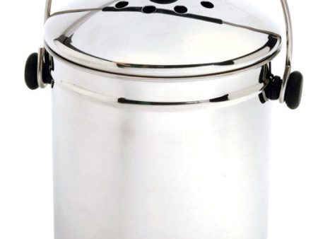 Norpro Nordic Silver Stainless Steel Compost Keeper 1 gal Online now