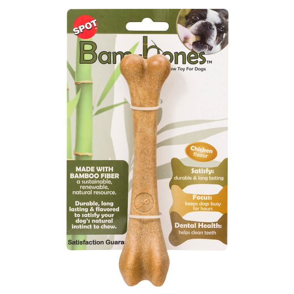 Spot Beige Bamboo Fibers Chicken Bone Pet Toy Large 1 pk Sale