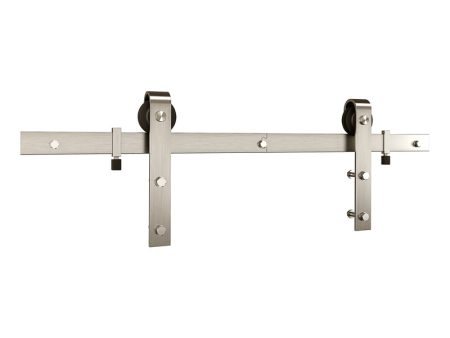 National Hardware Satin Nickel Silver Steel Barn Door Hanger Kit 1 pc Online now