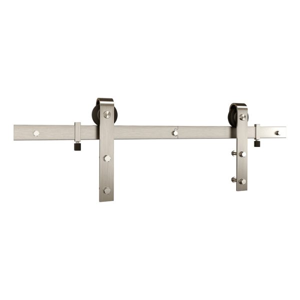 National Hardware Satin Nickel Silver Steel Barn Door Hanger Kit 1 pc Online now