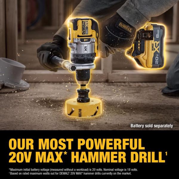 DeWalt 20V MAX XR 1 2 in. Brushless Cordless Hammer Drill Tool Only For Cheap