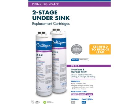 Culligan 2 Stage Under Sink Replacement Water Filter For Culligan Fashion